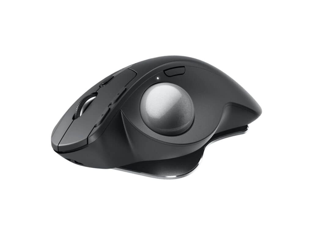 Logitech MX Ergo S Advanced wireless trackball mouse graphite ergonomic Bluetooth mouse for office productivity