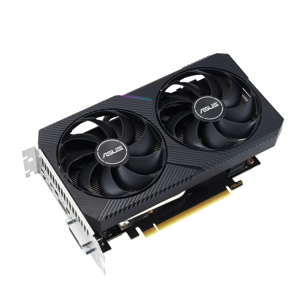 ASUS NVIDIA 8GB GDDR6 OC graphics card PCIe 4.0 1852MHz with HDMI DP DVI ports