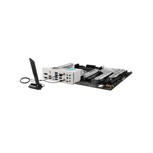 ASUS ROG STRIX B650-A GAMING WIFI ATX motherboard with AMD AM5 socket, DDR5 memory support, PCIe 5.0 slot, and integrated Wi-Fi 6E for high-performance gaming PCs