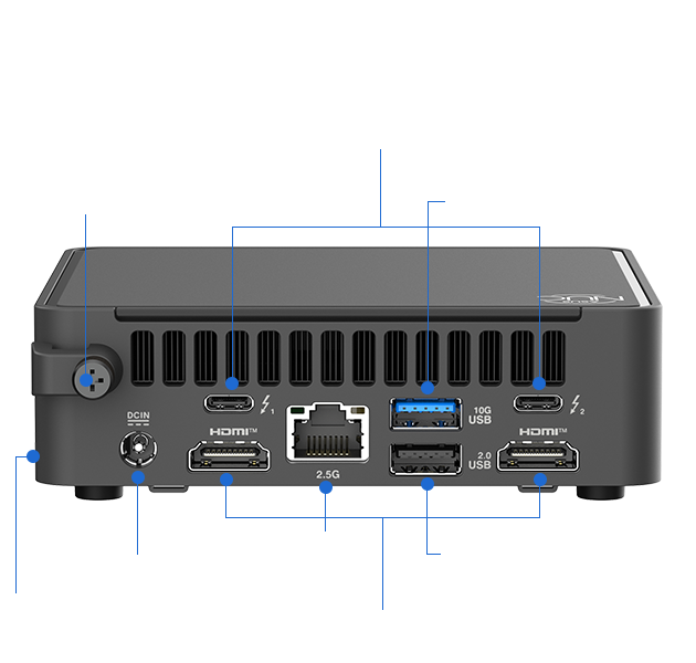 ASUS NUC 15 Pro Mini PC with Intel Core 5 210H — compact 4K desktop PC, available at Caltech