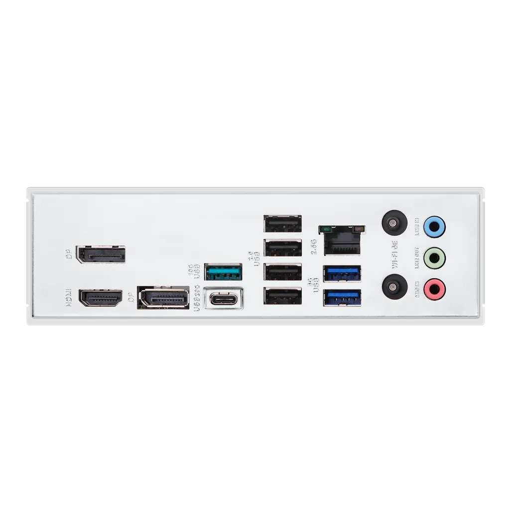 ASUS Prime B860M-A WIFI motherboard showing PCIe 5.0 slot, DDR5 DIMM slots, and Wi-Fi antenna ports