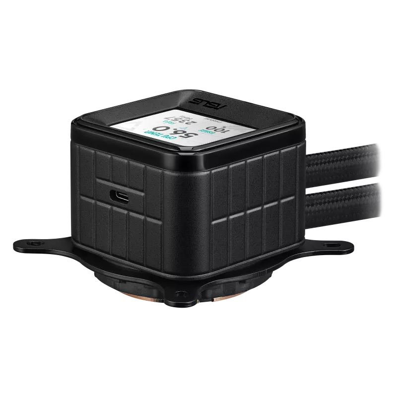 ASUS Prime LC 360 ARGB LCD all-in-one liquid cooler with vibrant ARGB lighting and integrated LCD screen