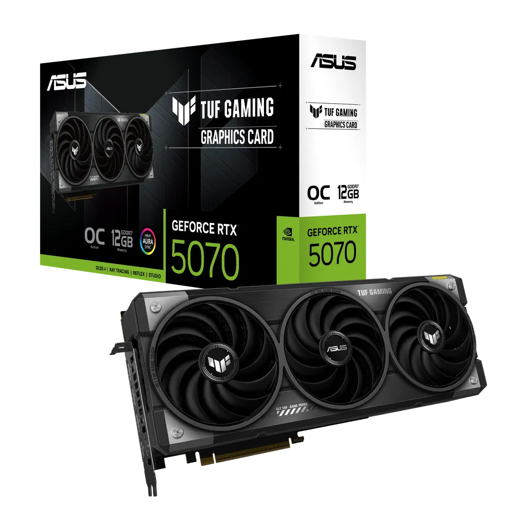 ASUS TUF GeForce RTX 4070 12GB Gaming graphics card with advanced cooling and ray tracing