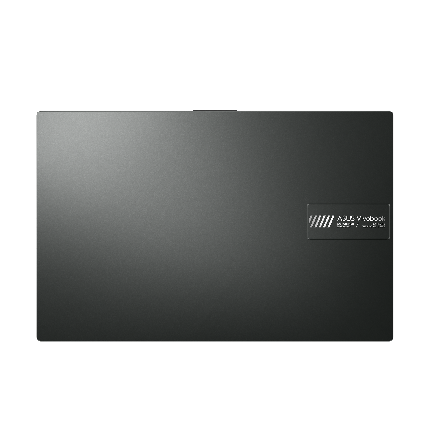 Side profile of ASUS Vivobook Go E1504FA laptop showing slim design, ports, and Mixed Black finish