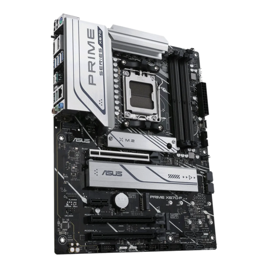 ASUS PRIME X670-P WIFI AM5 ATX motherboard with DDR5 support and WiFi for AMD Ryzen gaming and performance PCs