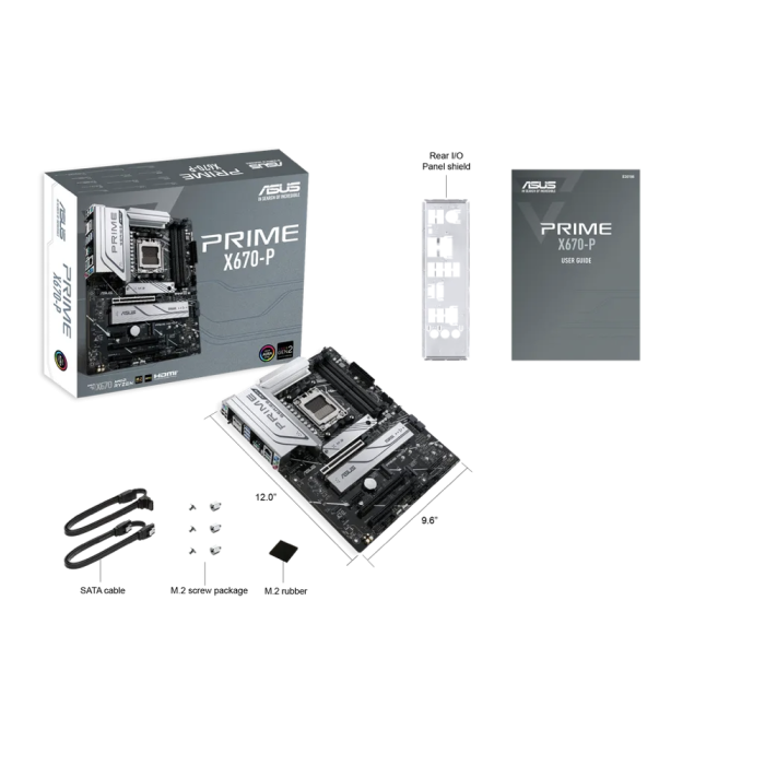 ASUS PRIME X670-P WIFI AM5 ATX motherboard with DDR5 support and WiFi for AMD Ryzen gaming and performance PCs