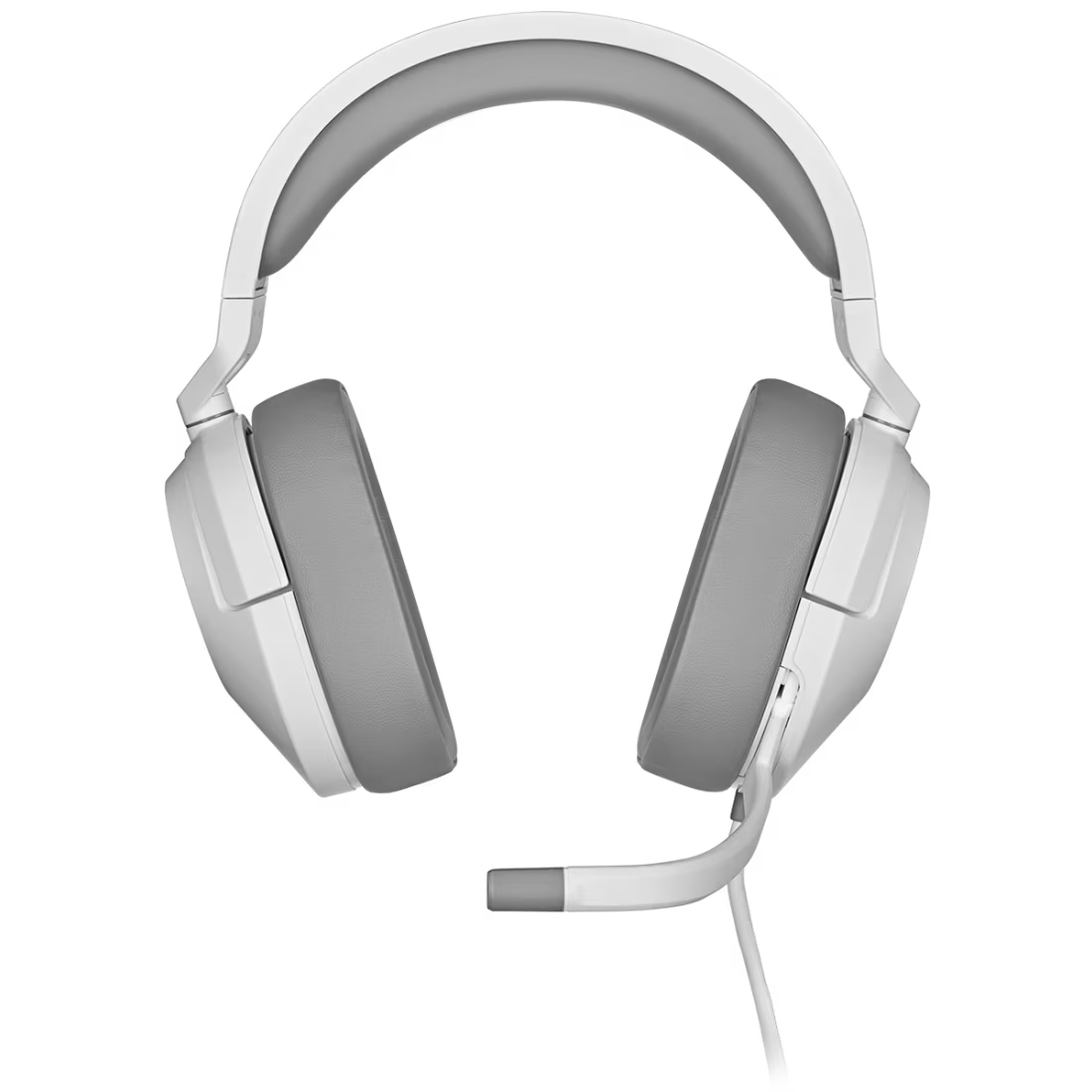 HS55 Stereo White Headset 50mm Audio Drivers Omnidirectional mic Analog - view 2
