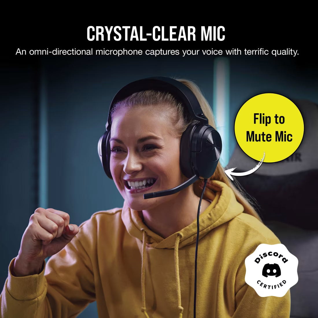 HS55 Surround Carbon Headset 50mm Audio Drivers Omnidirectional micg - view 4
