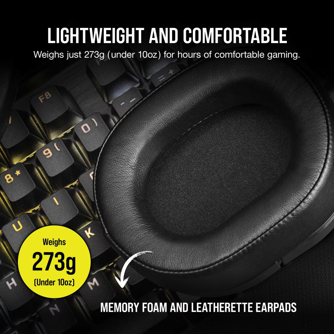 HS55 Surround Carbon Headset 50mm Audio Drivers Omnidirectional micg - view 5