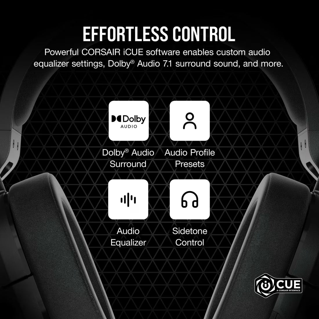 HS55 Surround Carbon Headset 50mm Audio Drivers Omnidirectional micg - view 7