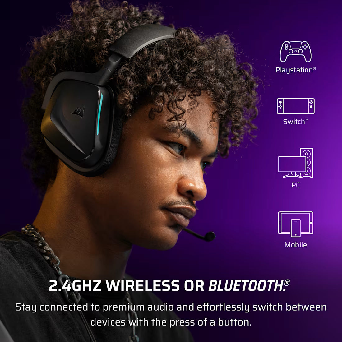 Corsair VOID Wireless v2 Gaming Headset 2.4GHz/Bluetooth Dolby Atmos - view 11
