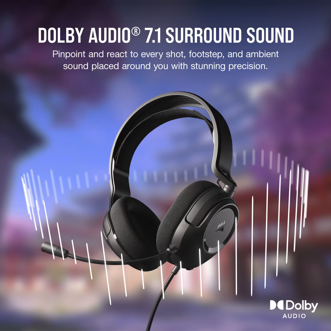 HS35 Surround v2 Carbon Gaming Headset Universal 3.5mm connectivity - view 10