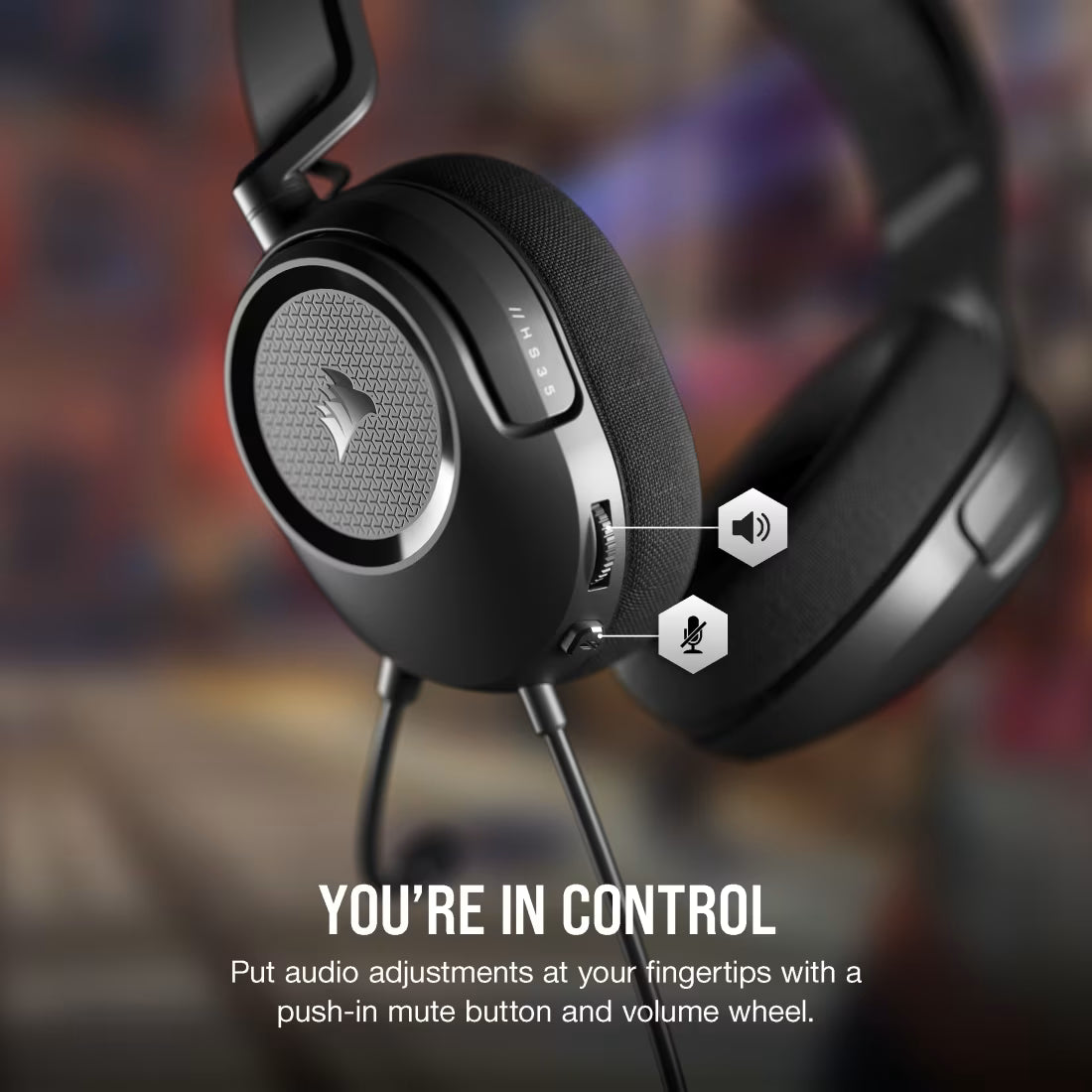HS35 Surround v2 Carbon Gaming Headset Universal 3.5mm connectivity - view 9
