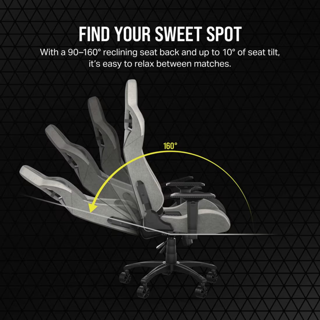 Corsair T3 RUSH Fabric Gaming Chair 2023 grey white ergonomic gaming chair with adjustable armrests and lumbar support