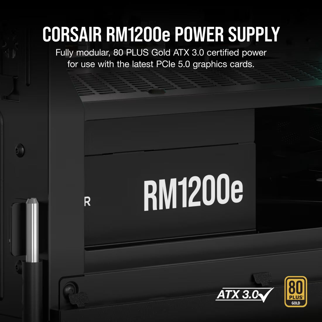 Corsair RM Series RM1200e 1200 Watt 80 PLUS Gold Fully Modular ATX PSU - view 5