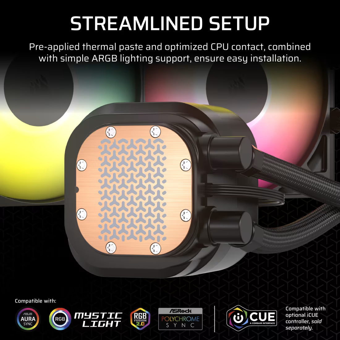 Corsair NAUTILUS 240 ARGB 240mm Radiator AIO CPU Cooler Intel LGA - view 8