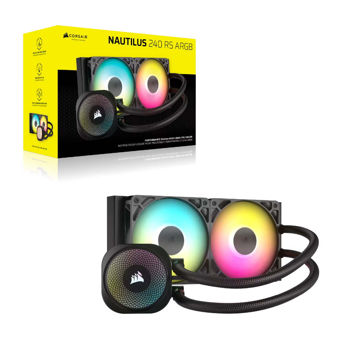 Corsair NAUTILUS 240 ARGB 240mm Radiator AIO CPU Cooler Intel LGA - view 1