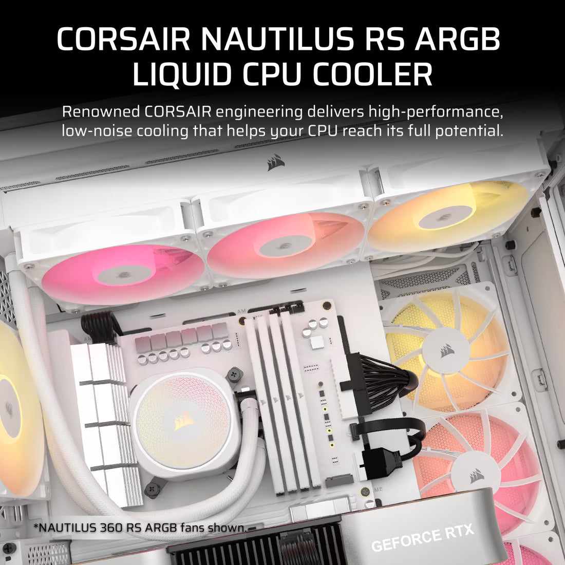 Corsair NAUTILUS 240 ARGB White 240mm Radiator AIO CPU Cooler Intel LGA - view 8