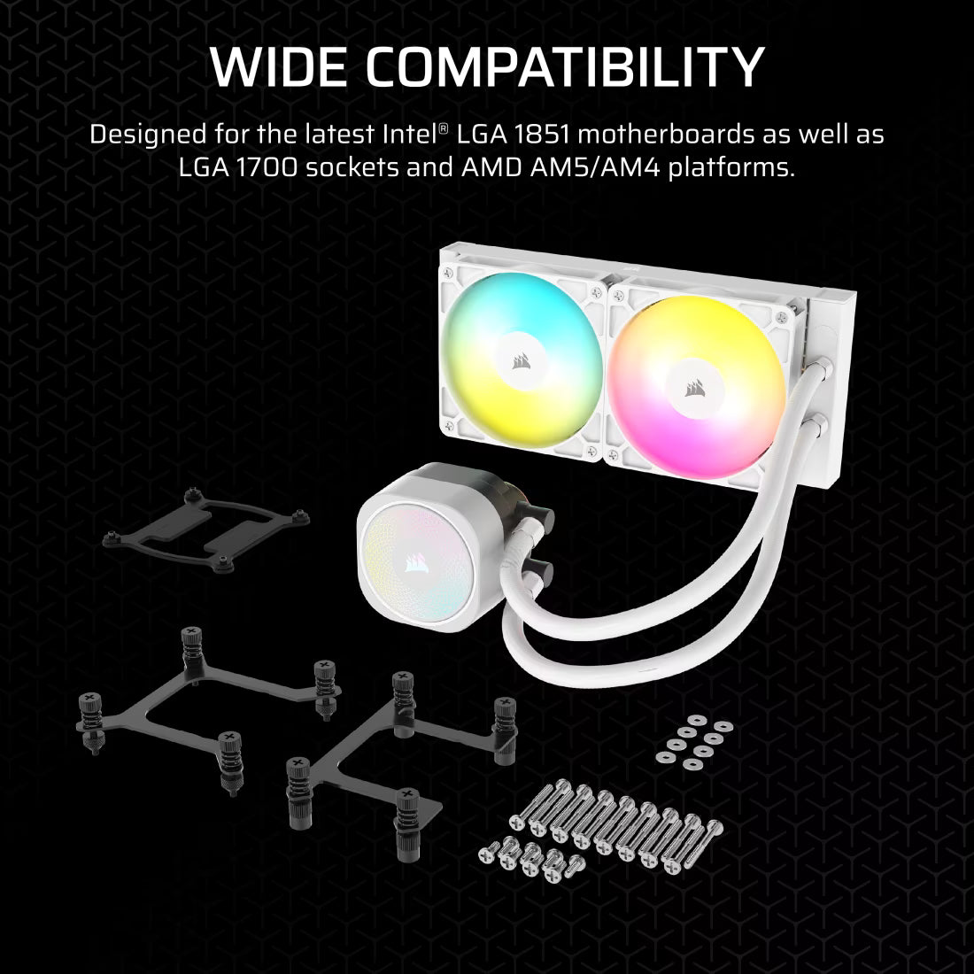Corsair NAUTILUS 240 ARGB White 240mm Radiator AIO CPU Cooler Intel LGA - view 12