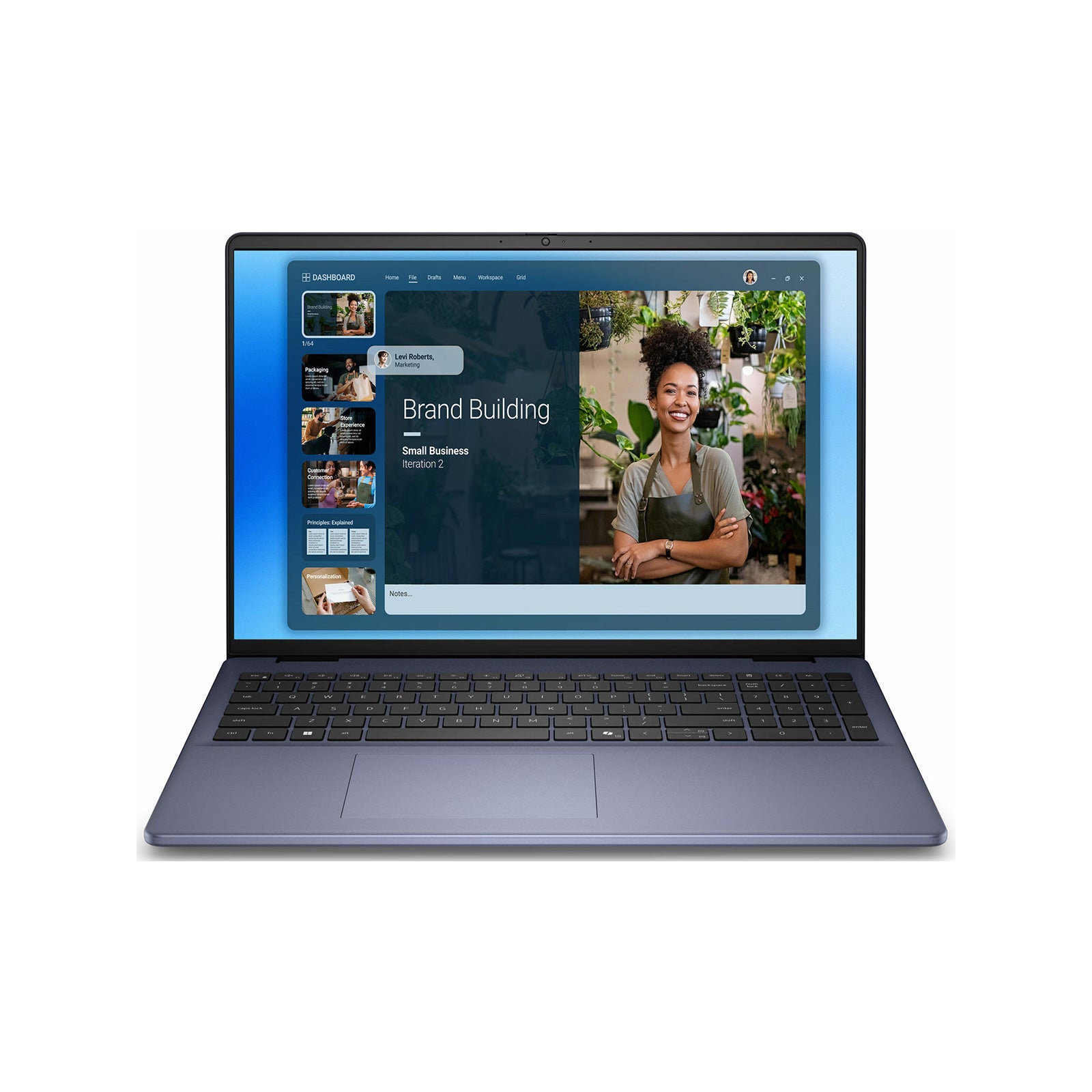 Dell 16 DC16251 16 inch notebook with Intel Core 7-150U, 16GB RAM, 512GB SSD and Windows 11 Pro for business and productivity