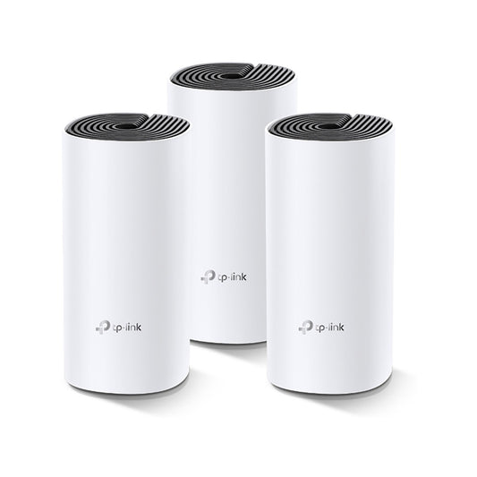 TP-Link Deco M4 Whole Home Mesh WiFi System 3 pack AC1200 dual band mesh router kit for home office seamless WiFi coverage