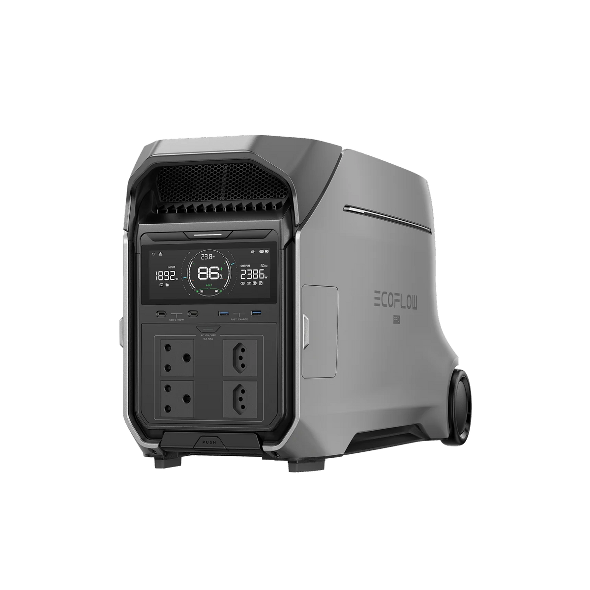 EcoFlow DELTA Pro 3 portable power station with 4000W output 4000Wh battery 2600W solar charging capability and South African socket