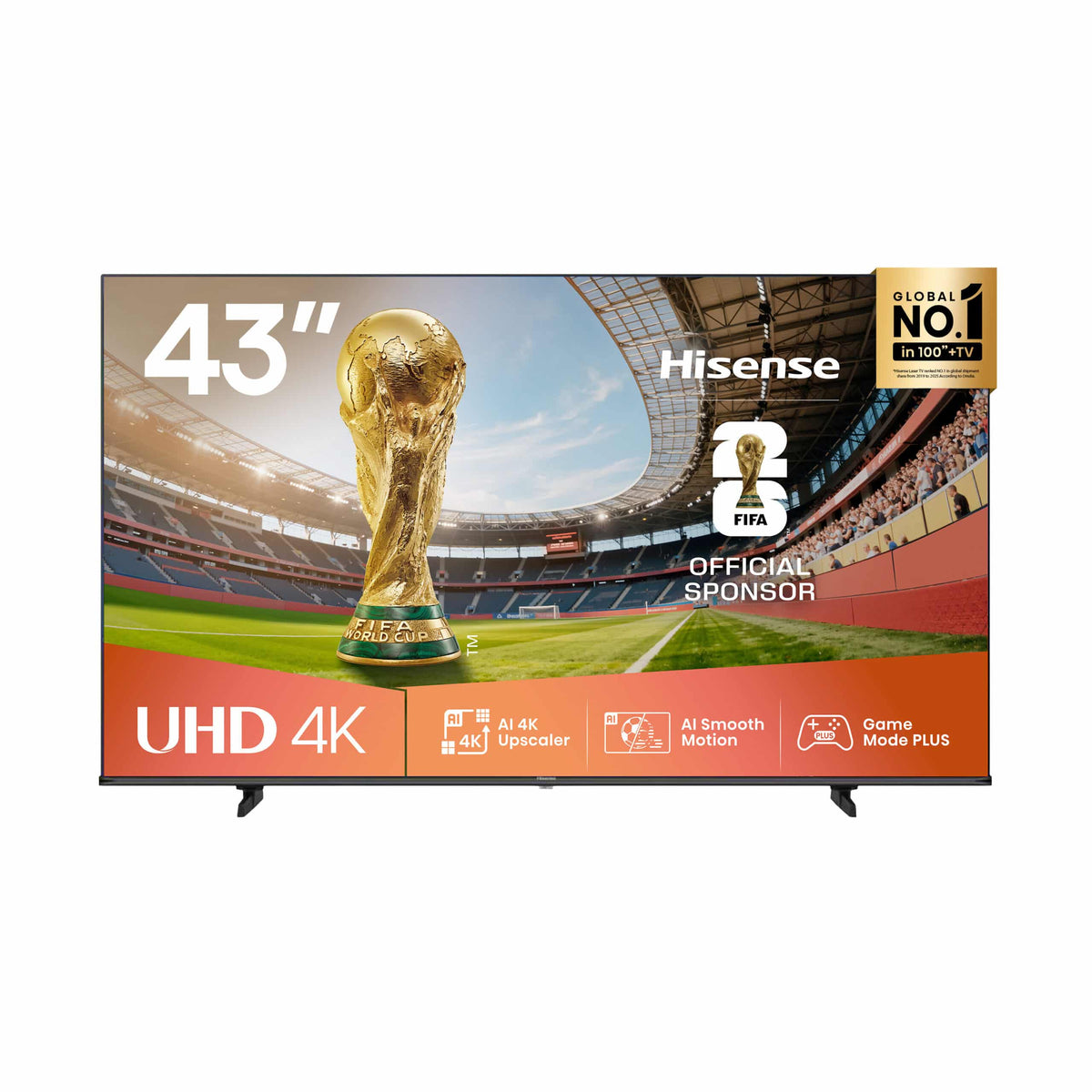 Hisense E6N 43-inch 4K Google Smart TV - front view