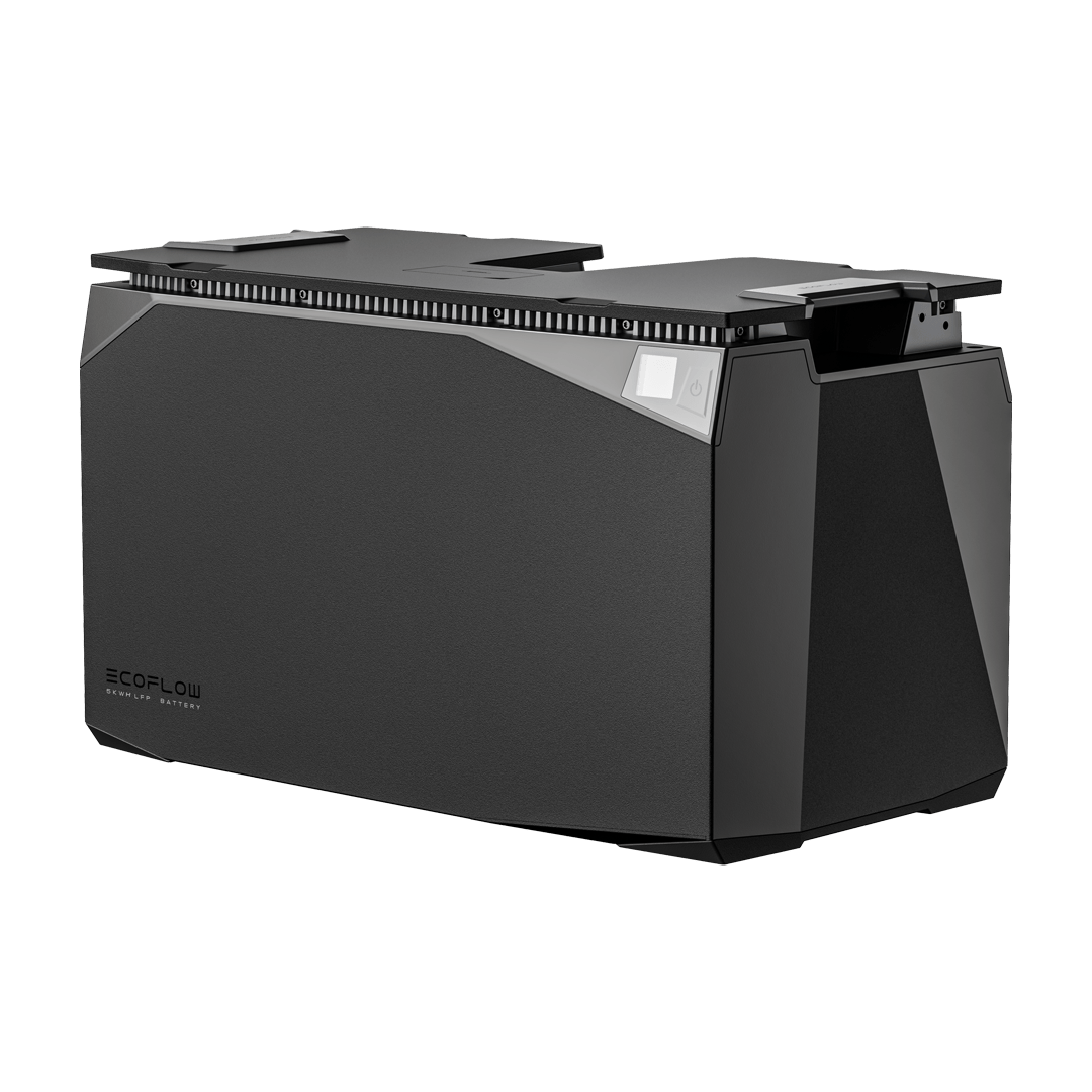 EcoFlow 5kWh LiFePO4 battery module power kit with cable and mounting strap