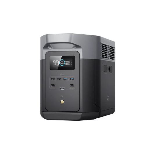 EcoFlow Delta 2 Max 2048Wh LiFePO4 portable power station with 2400W output