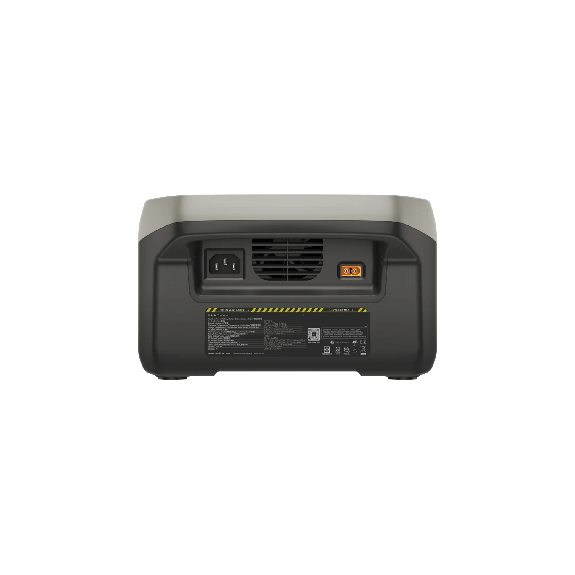 EcoFlow RIVER 2 Portable Power Station with 256Wh LFP battery, 300W AC output, solar input, USB-C/USB-A and 12V DC ports, SA socket