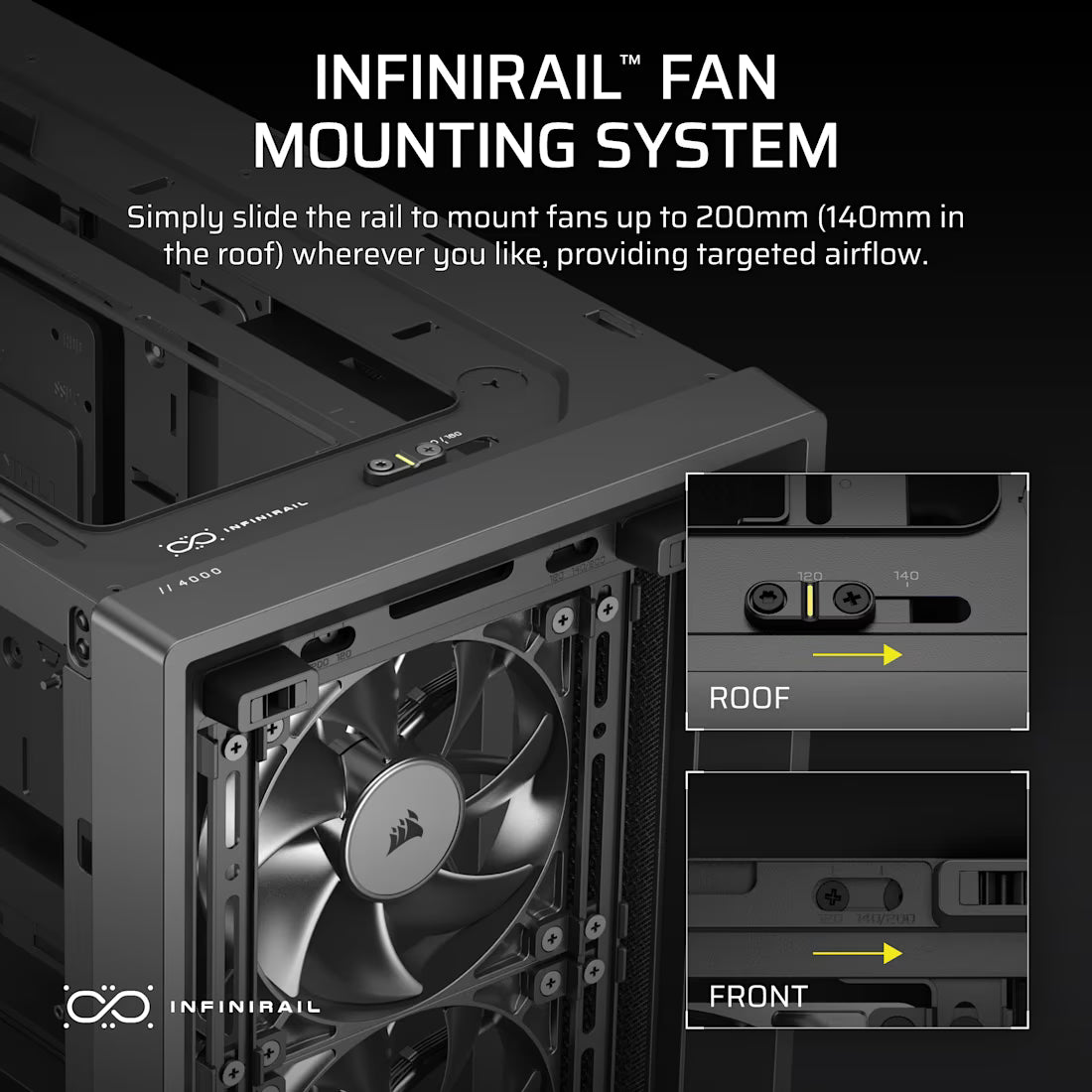 FRAME 4000X RS Mid-Tower Case 4x RS Fans Black - view 6