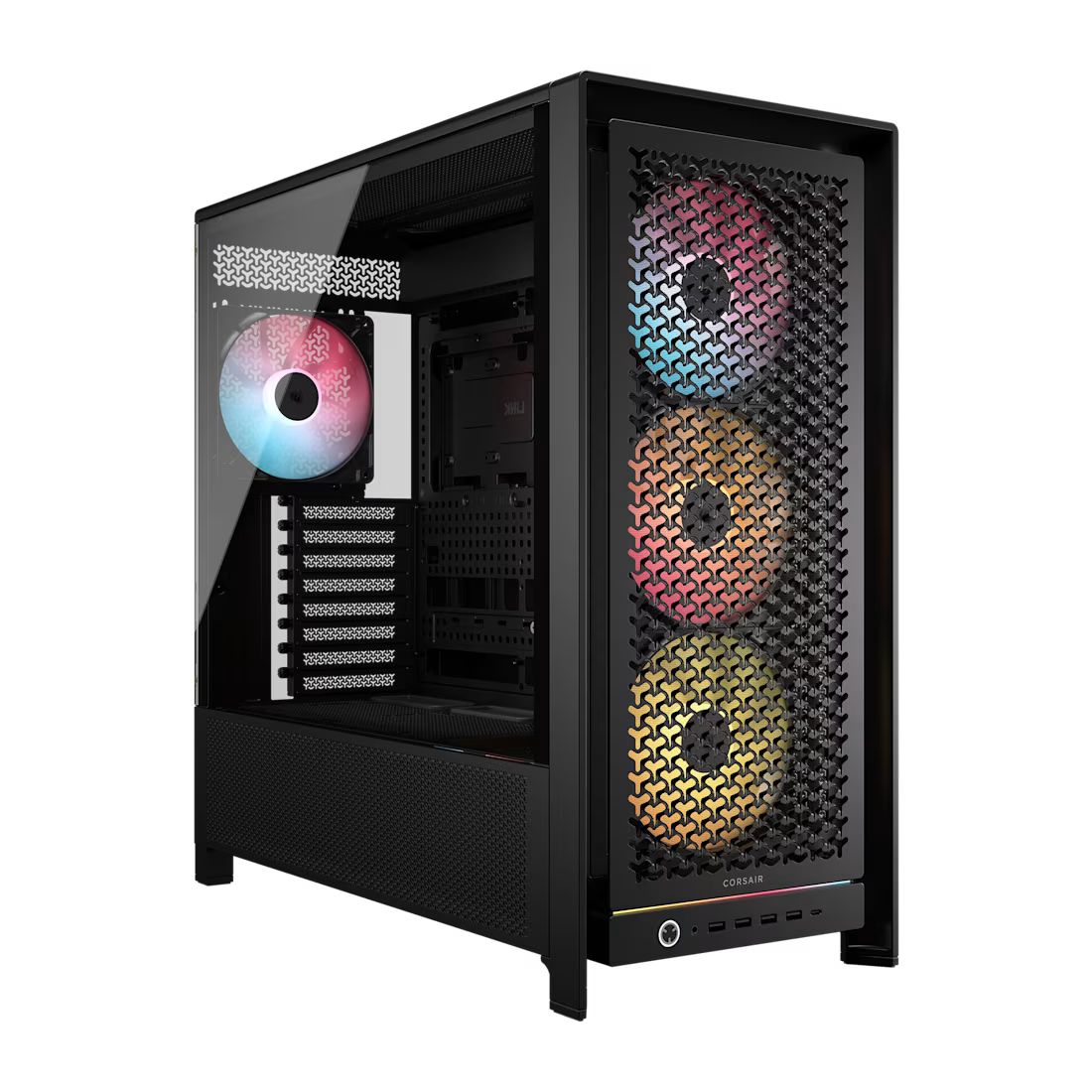 Corsair FRAME 5000D RS ARGB High-Airflow Mid-Tower PC Case – Tempered Glass Gaming Chassis with ARGB Fans