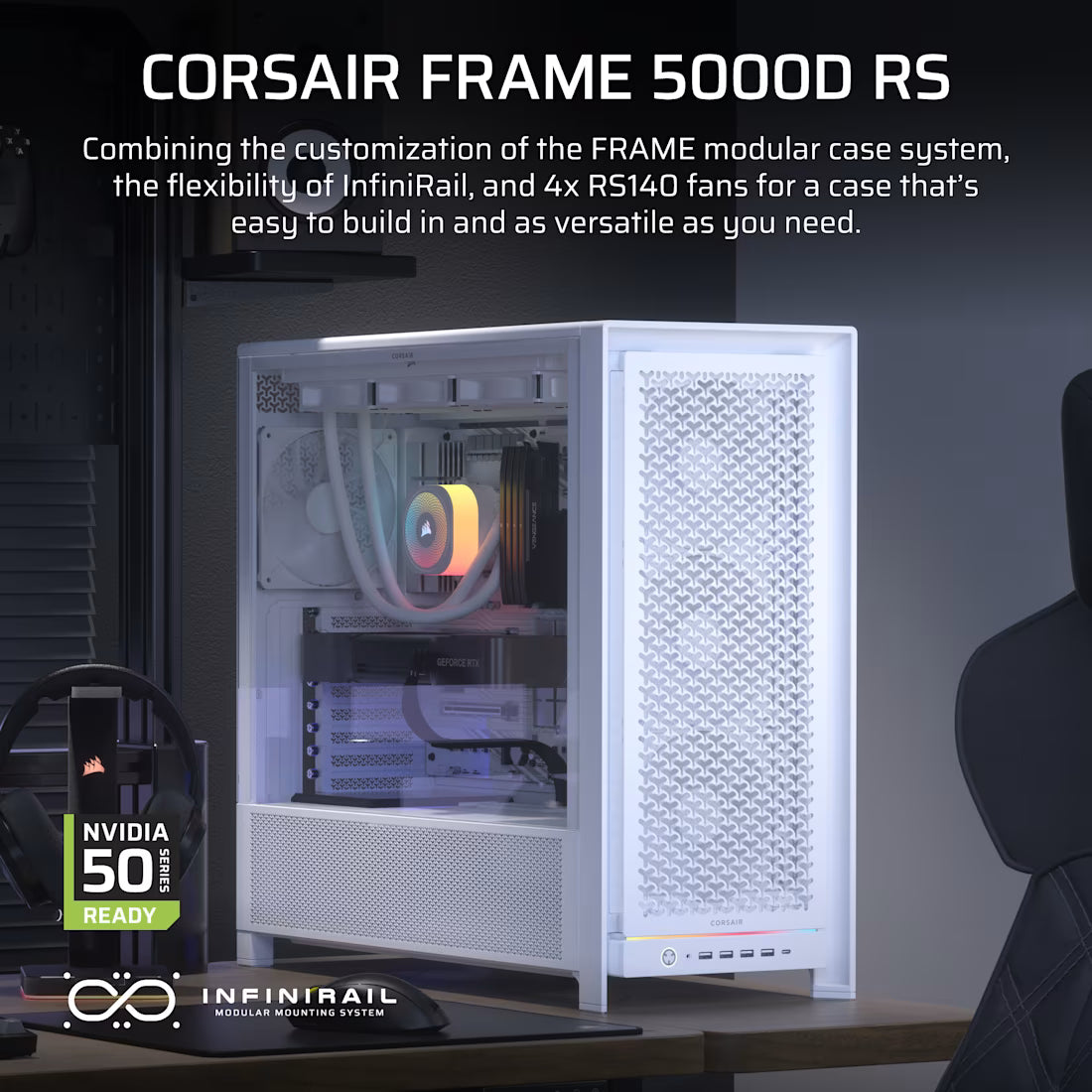 FRAME 5000D RS Mid-Tower Case 4x RS 140 PWM Fans 2x 2.5'' 1x 3.5 - view 2