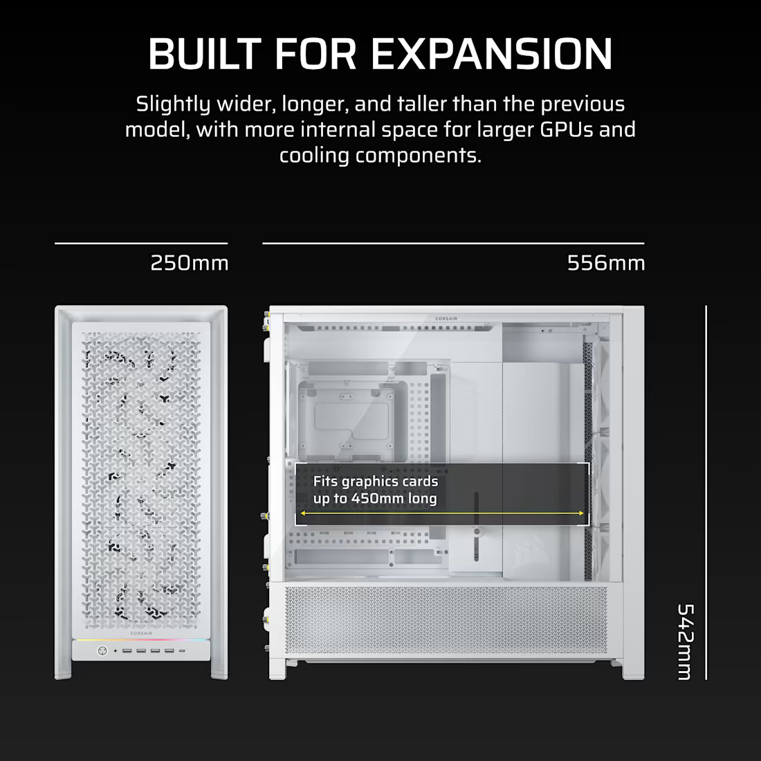 FRAME 5000D RS Mid-Tower Case 4x RS 140 PWM Fans 2x 2.5'' 1x 3.5 - view 3