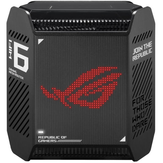 ASUS ROG Rapture GT6 AX10000 tri band gaming WiFi 6 router mesh system single pack for low latency gaming
