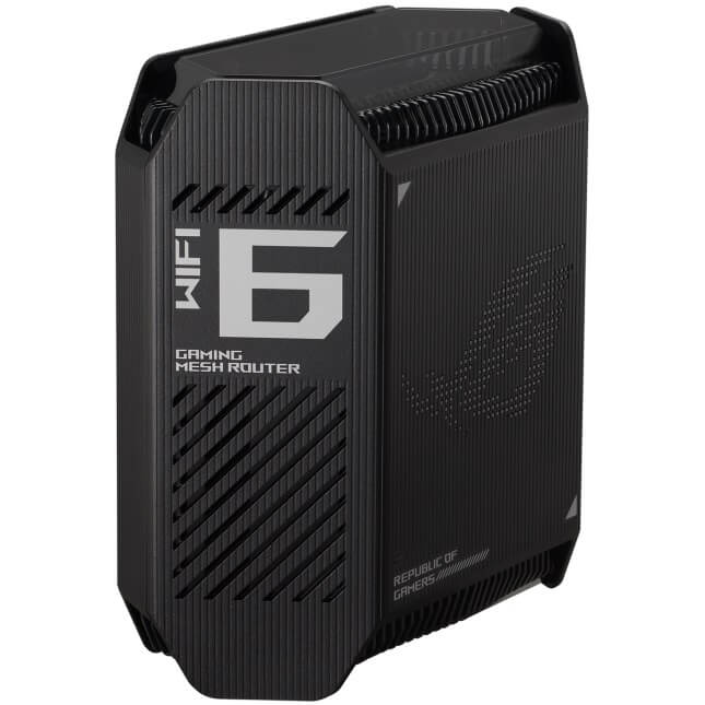 ASUS ROG Rapture GT6 AX10000 tri band gaming WiFi 6 router mesh system single pack for low latency gaming