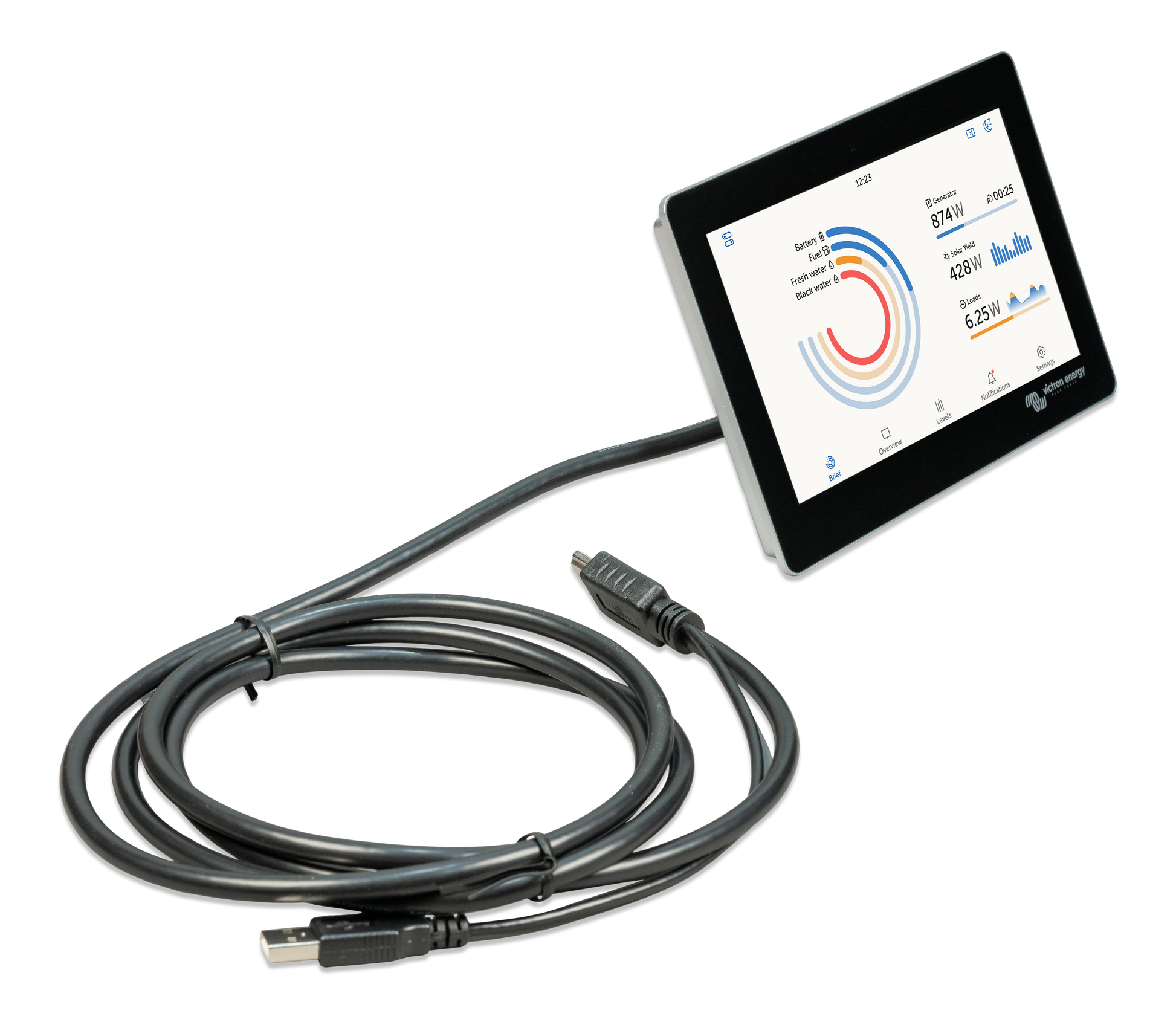 Victron GX Touch 70 7 inch touchscreen display accessory for Cerbo GX and Cerbo-S GX solar energy monitoring system