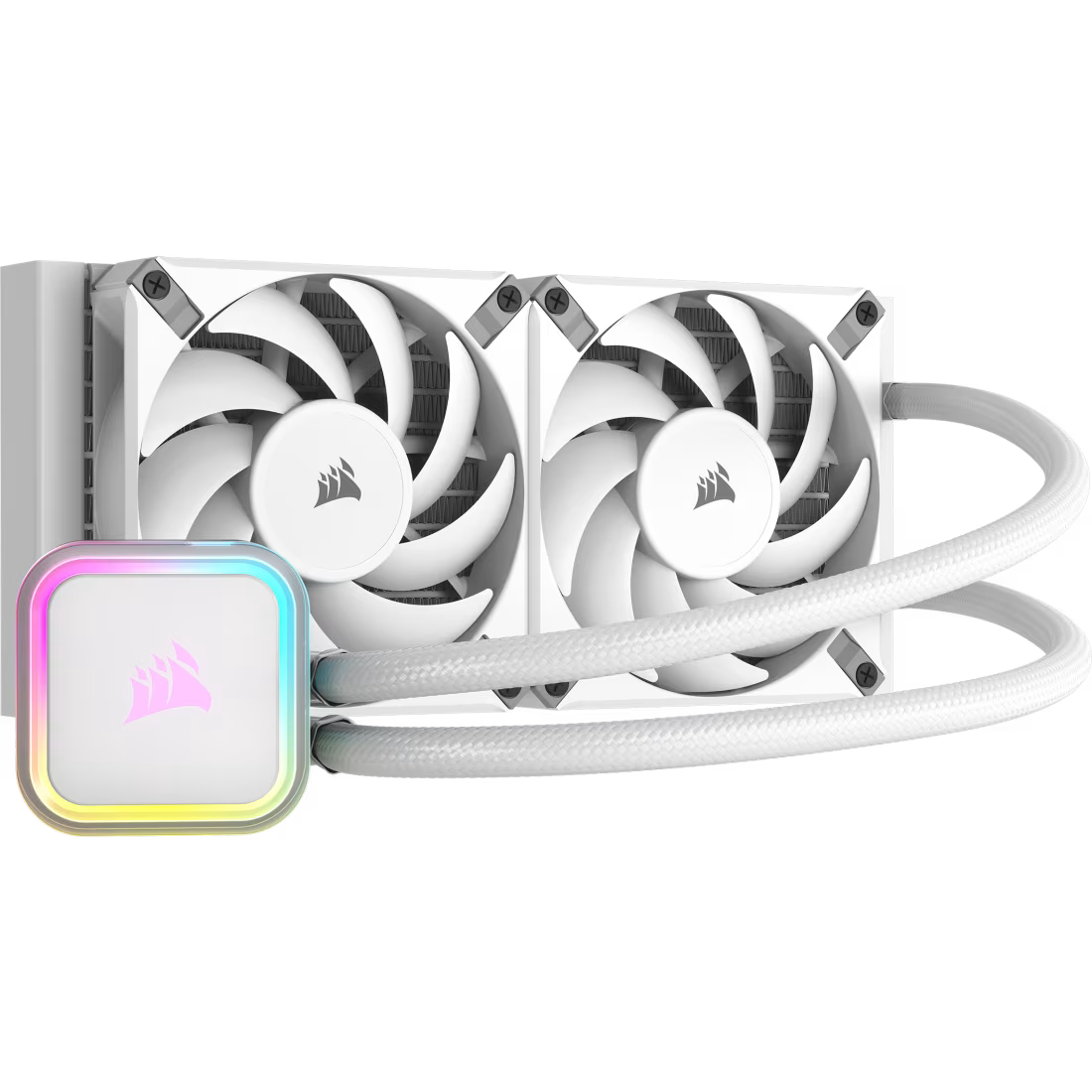 Corsair iCUE H100i RGB ELITE white 240mm liquid CPU cooler AIO with RGB pump lighting