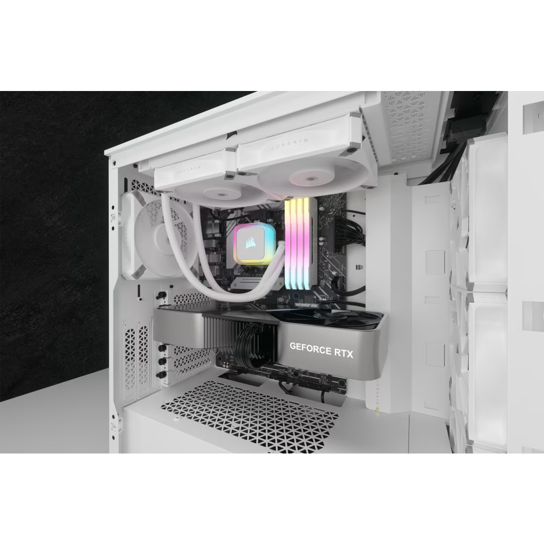 Corsair iCUE H100i RGB ELITE white 240mm liquid CPU cooler AIO with RGB pump lighting