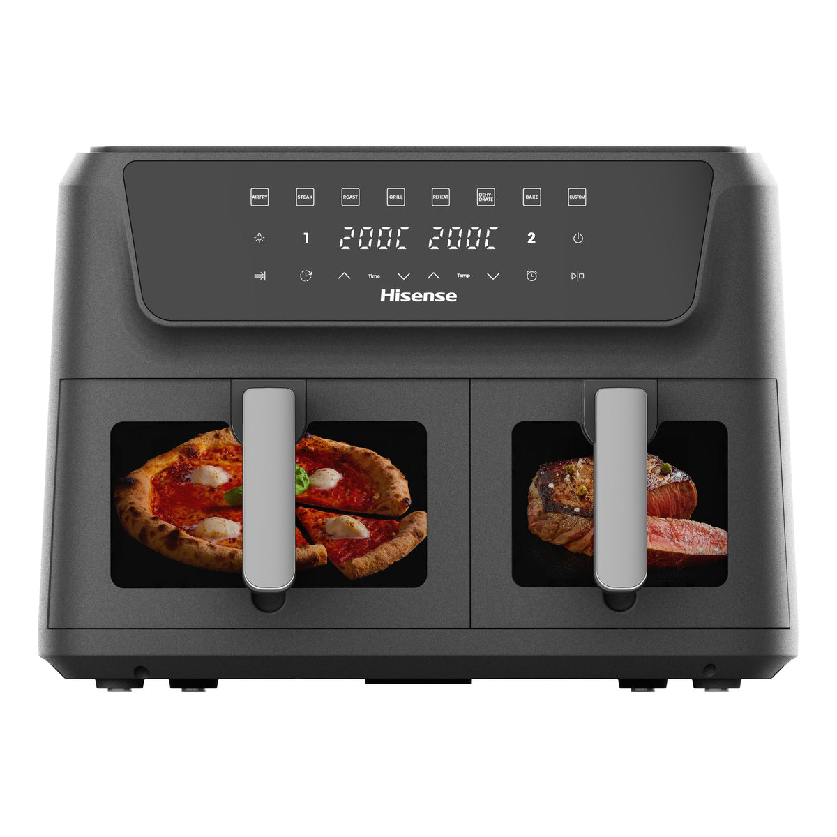 Hisense H12AFBK2S4 12L black dual-zone double-door air fryer - view 1