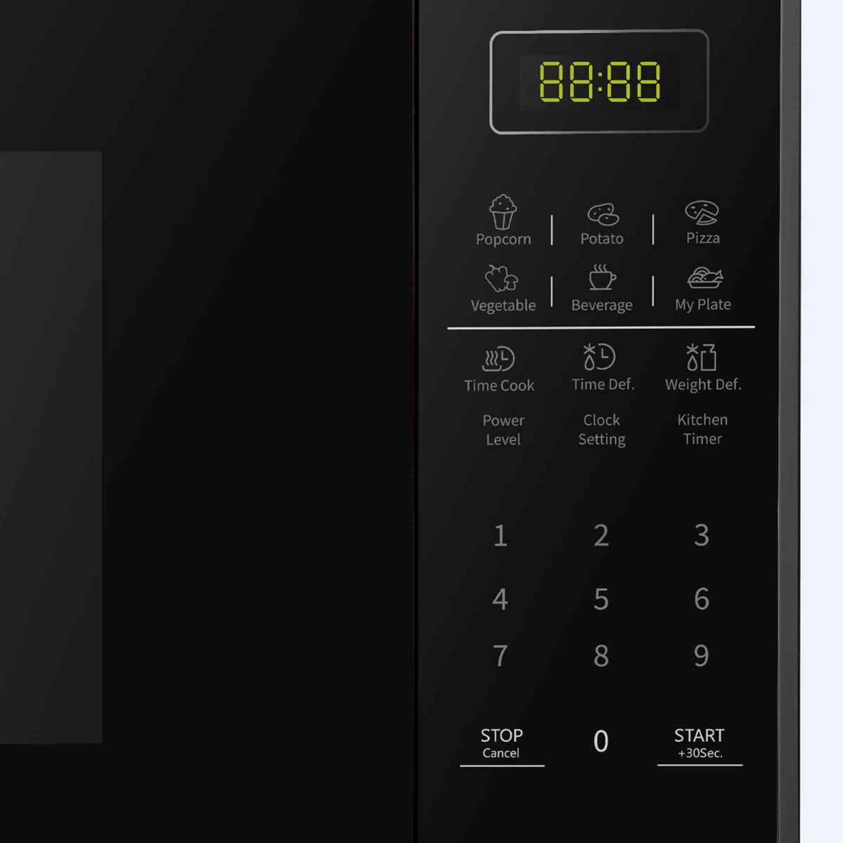 Hisense 37 litre electronic black microwave oven with spacious countertop design and digital controls for reheating defrosting and everyday cooking