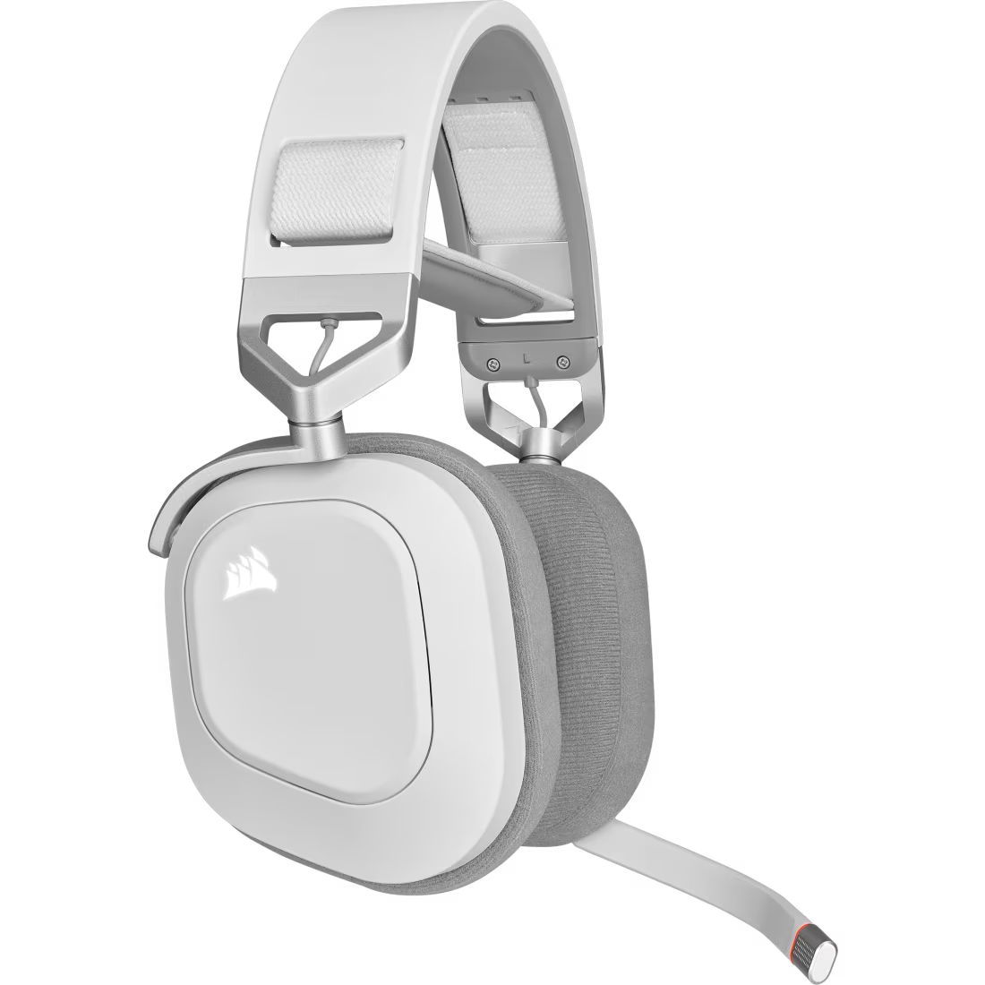 HS80 RGB WIRELESS Premium White Headset Spatial Audio 50mm Audio Drivers - view 1