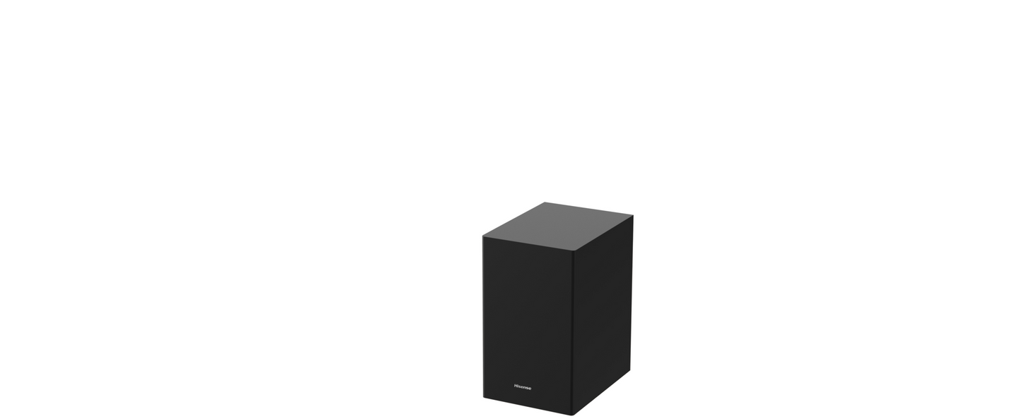“Hisense HS1800 2.1Ch 140W soundbar with wireless subwoofer, HDMI ARC, Bluetooth and USB connectivity.”