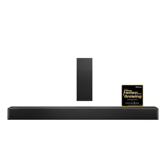 "Hisense HS2100 2.1CH 240W soundbar with wireless subwoofer"