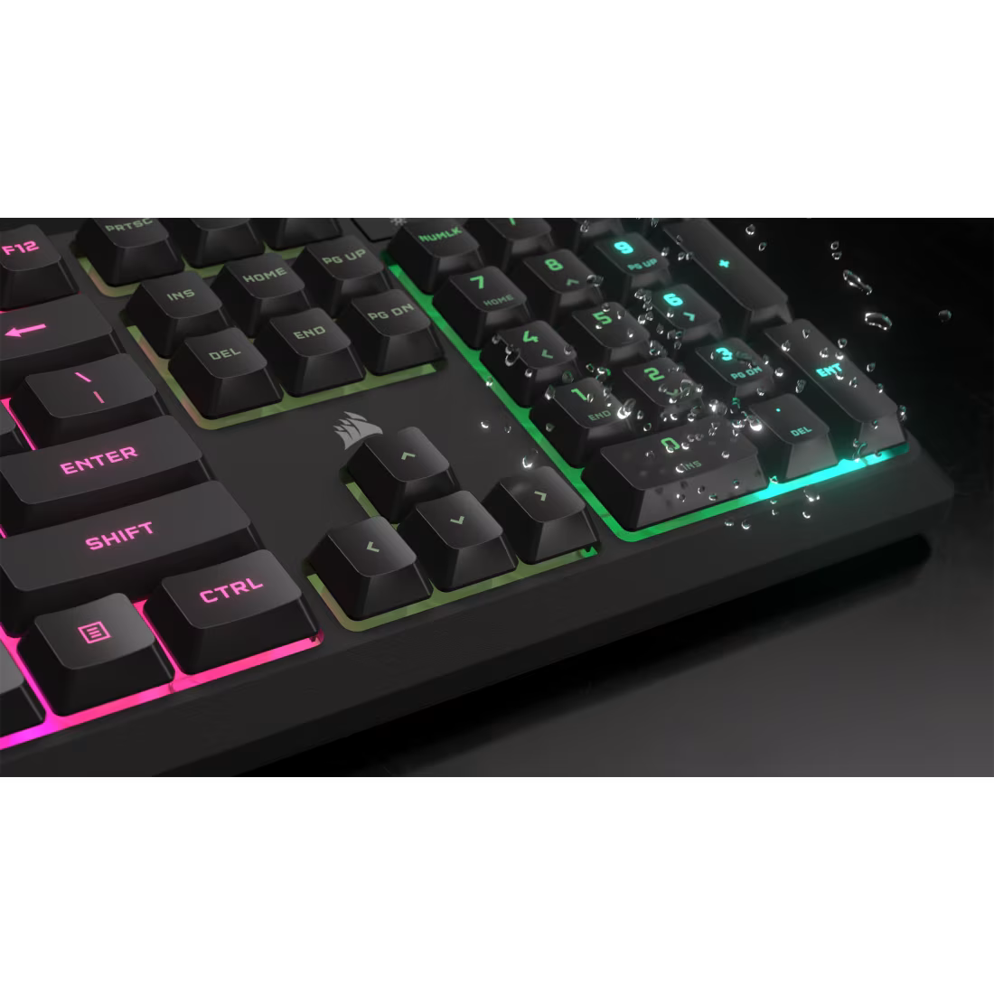Corsair K55 CORE RGB gaming keyboard black wired keyboard with customizable RGB lighting