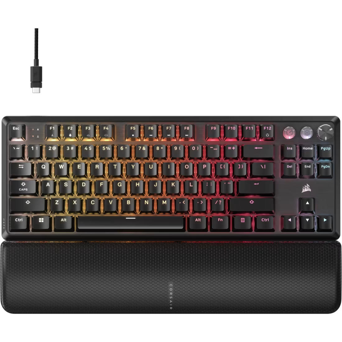 Corsair K70 PRO TKL Hall Effect gaming keyboard with rapid trigger programmable RGB mechanical keyboard