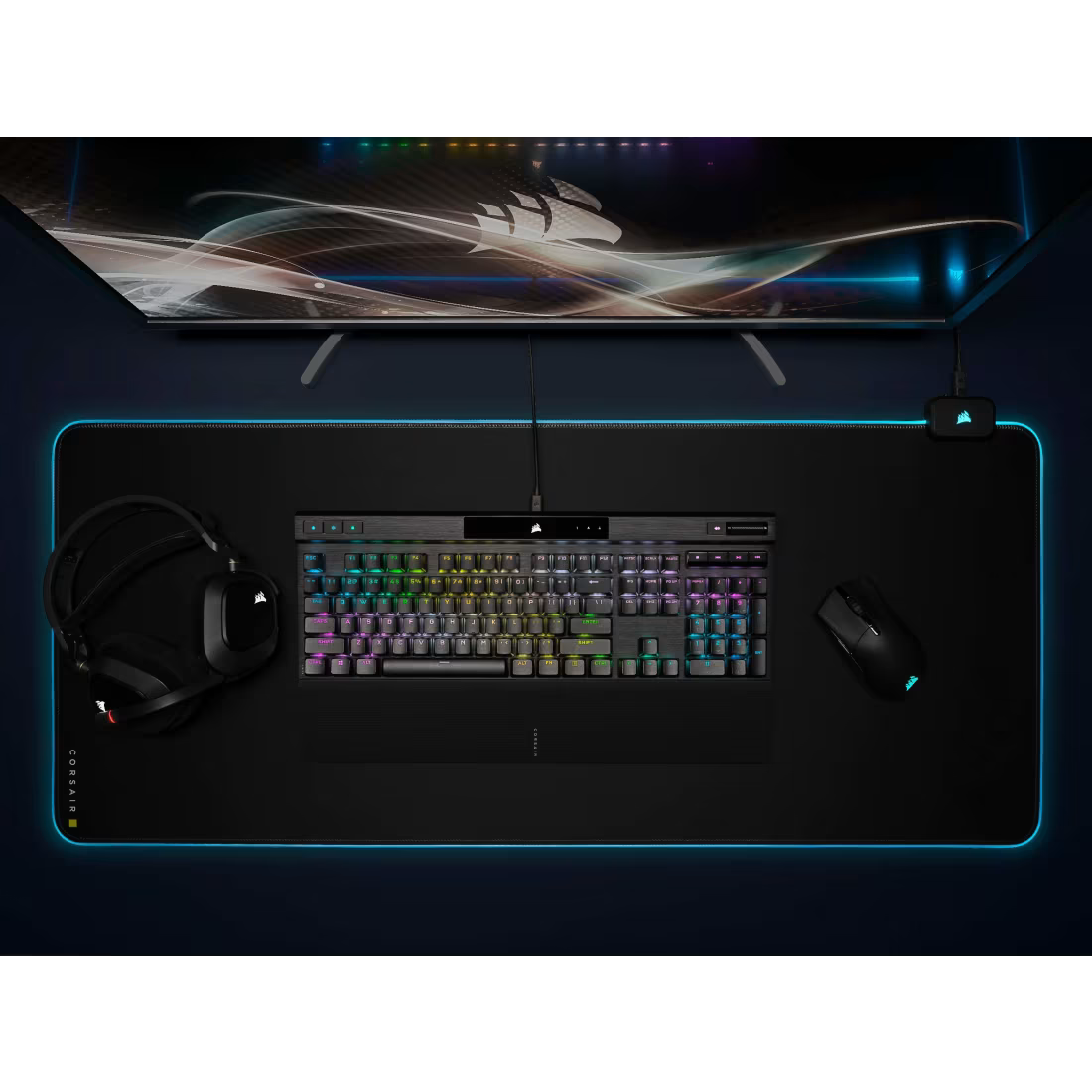 Corsair K70 RGB PRO mechanical gaming keyboard black with CHERRY MX SPEED Silver switches and RGB lighting