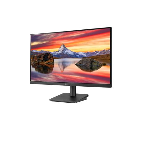 “Side profile of LG 24MP400 monitor showing slim design and tilt functionality”
“LG 24 inch monitor side view – IPS panel with ergonomic tilt adjustment for office or gaming setups”