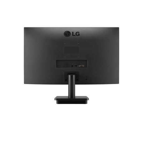 “LG 24MP400 24 inch FHD IPS monitor rear view – slim design with tilt stand and VESA mount”
“Back of LG 24MP400 monitor showing stand, VESA wall mount compatibility, and connectivity ports”