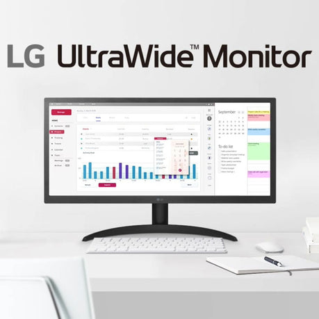 LG UltraWide 26 inch IPS monitor with 2560x1080 resolution and slim bezels – HDR10 display for work and entertainment